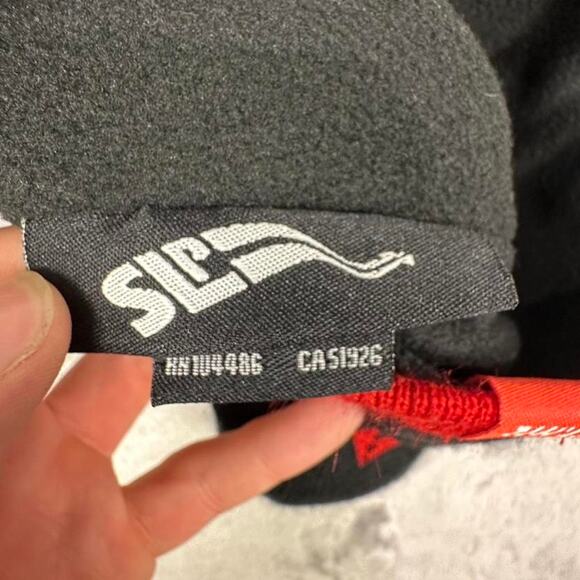 Y2K Starting Line Products Red/Black SLP AOP Beanie One Size - Picture 3 of 4